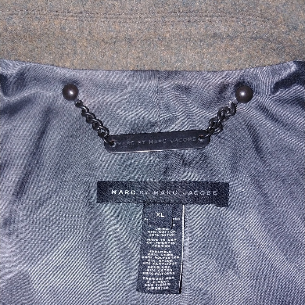 Marc Jacobs olive/army green peacoat - Picture 5 of 8